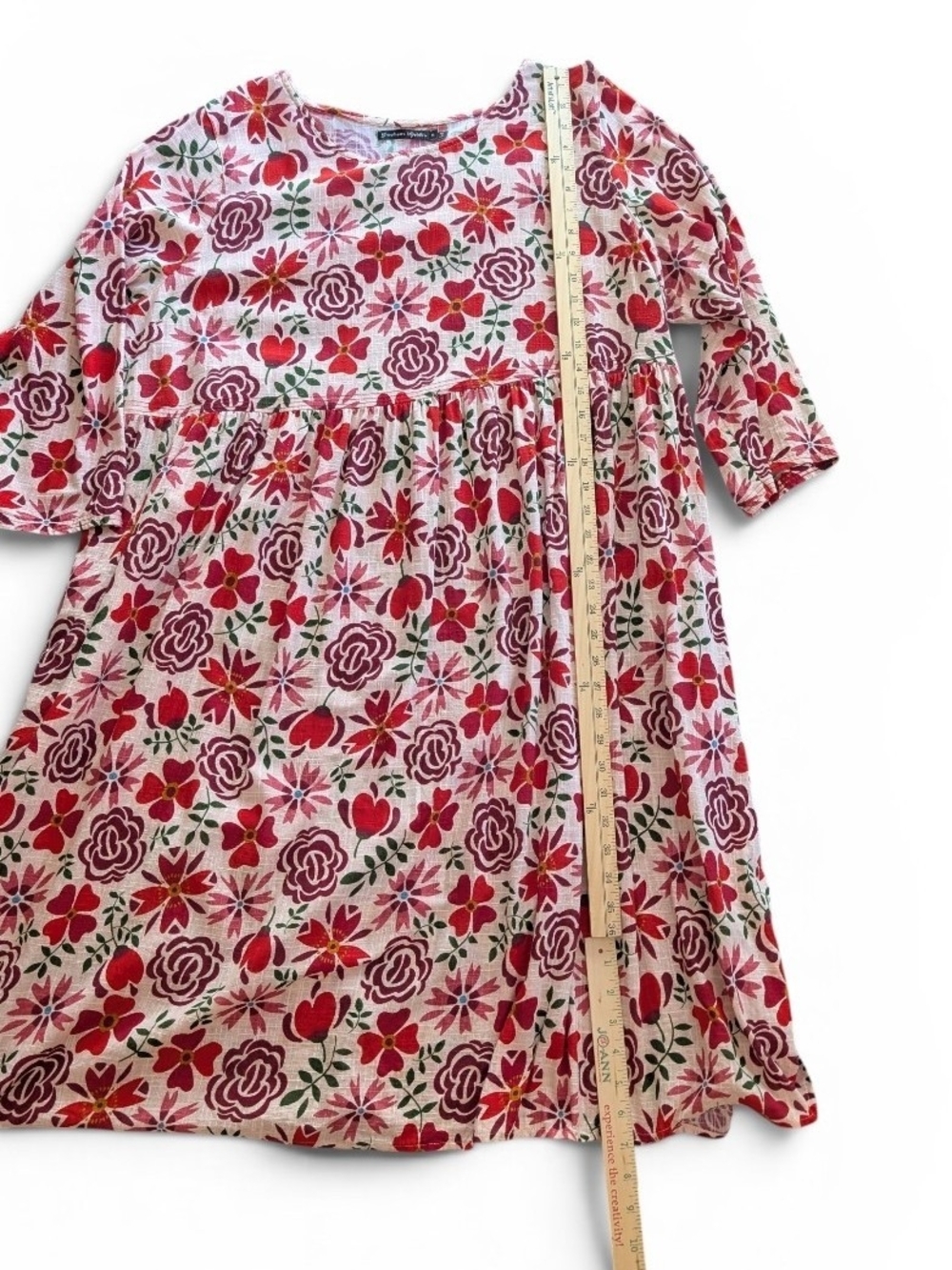 Gudrun Sjödén Organic Cotton Floral Midi Dress Lagenlook Boho - Picture 10 of 11